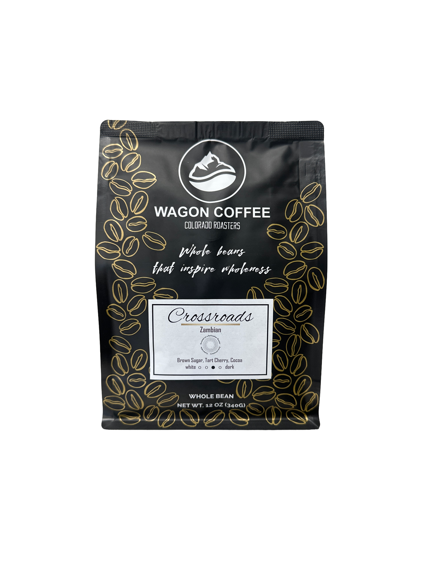 Wagon Coffee package with branding and product details on a white background