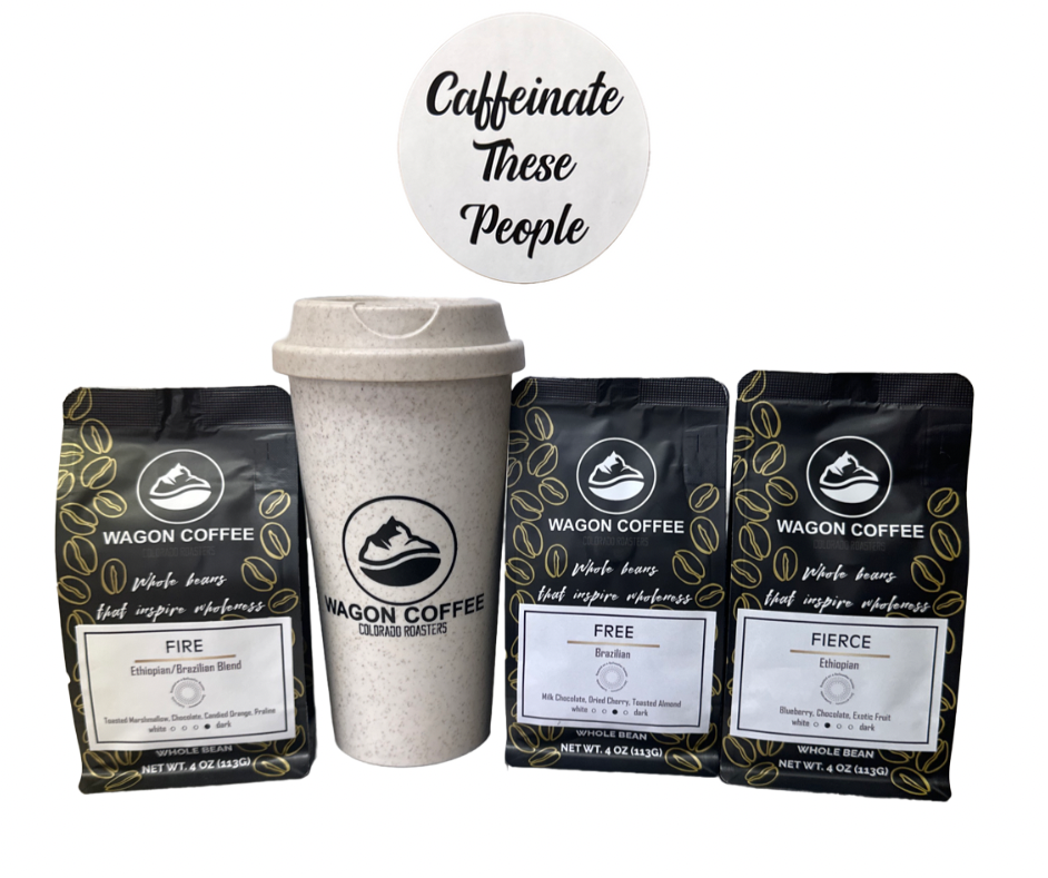 Caffeinate These People + Biodegradable Tumbler