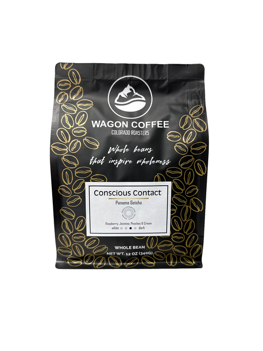 Wagon Coffee Conscious Contact coffee package on a white background