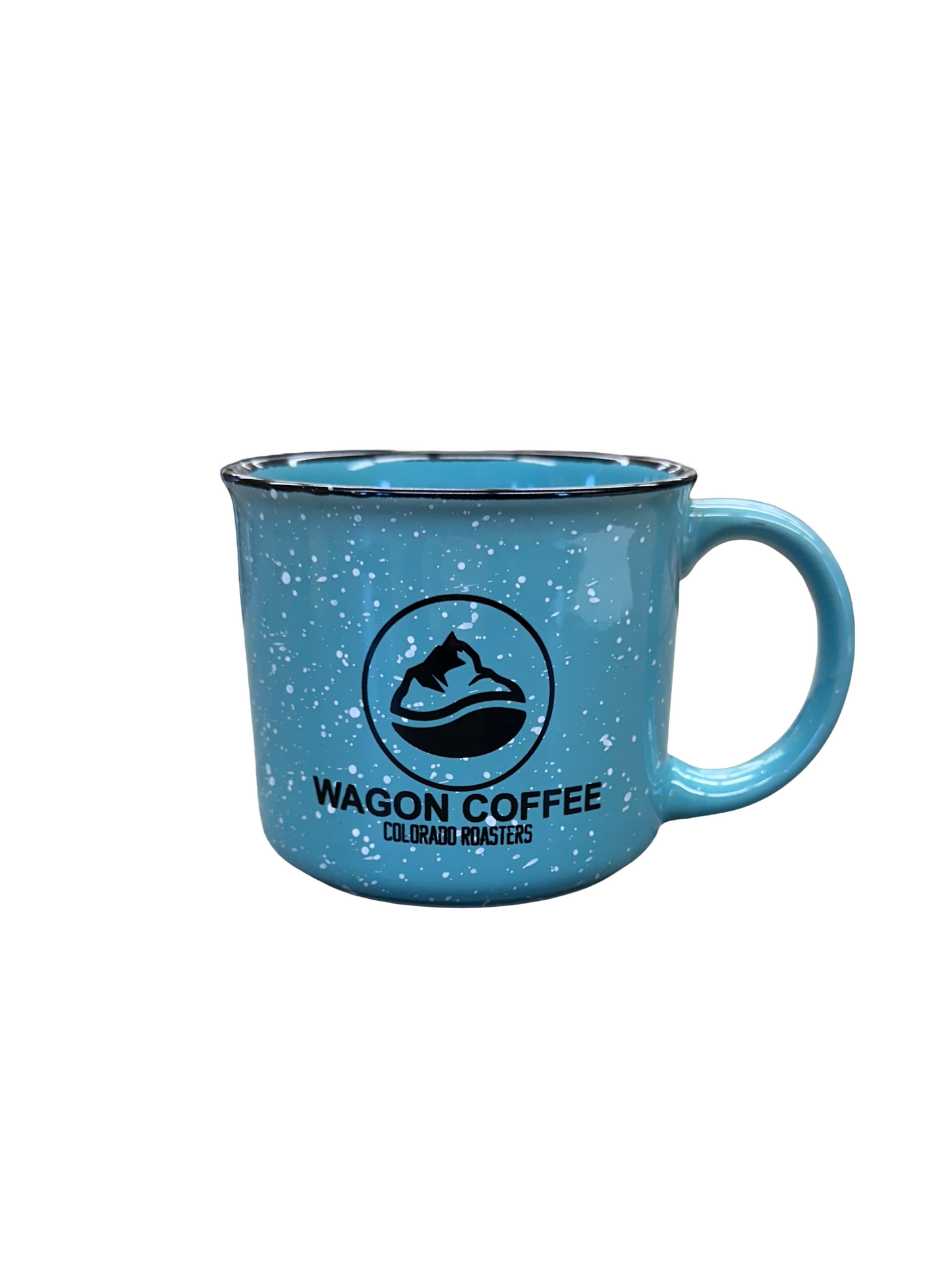 Wagon Coffee Teal Ceramic Mug