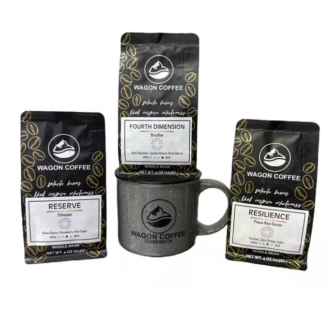 Coffee Tasting World Tour Sampler + Ceramic Mug