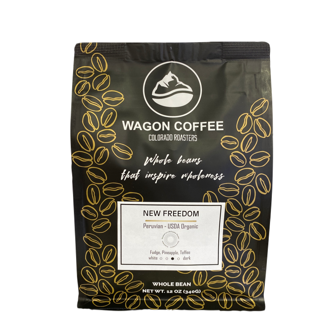 New Freedom Peruvian roasted coffee bag